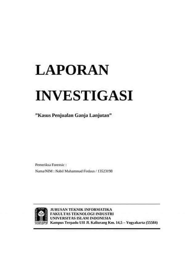 Laporan Investigasi Kasus Korupsi